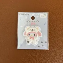 【新品未使用】パイルワッペン　マイメロ　ふわふわスノー【メーカー在庫切れ】