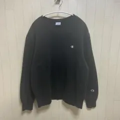 チャンピオン クルーネックスウェットシャツ ブラック 裏起毛