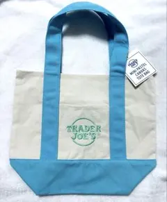 トレーダージョーズ ミニキャンバスパステルトートバッグ ブルー