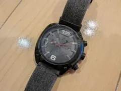 《ジャンク品です》DIESEL DZ-4373 メンズ腕時計 黒 クロノ