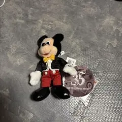 東京ディズニーランド　ミッキーマウス 35周年 ぬいぐるみバッジ レトロ