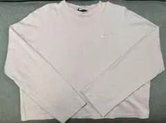 【4/10まで】Nike 薄ピンク クロップドスウェット