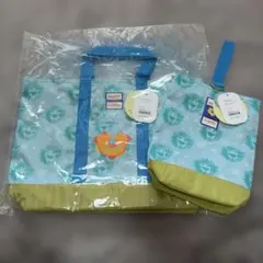 パーティパーティ アニモライオン柄トートバッグとシューズ入れセット　入園入学準備