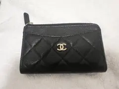美品　CHANEL ブラック コインケース