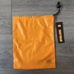 ポーター　保存袋　巾着袋　オレンジ　タグ付き