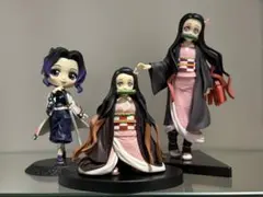 個*型様 鬼滅の刃 竈門禰豆子＆胡蝶しのぶ フィギュア 3点セット
