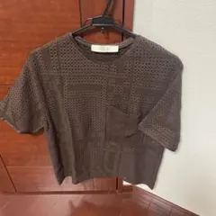 TELA ブラウン 半袖Tシャツ メッシュのサムネイル