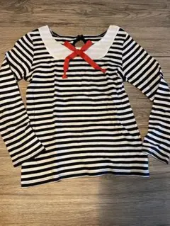 ストライプ長袖カットソー