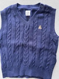 GAP ベビー ケーブルニットベスト 18-24ヶ月 ネイビー