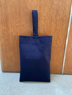 上履き入れ☆シューズケース　濃紺　シンプル お受験☆習い事　ハンドメイド