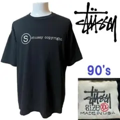 【古着・90s・美品】OLD Stussy　USA製 白タグ S/S T【XL】