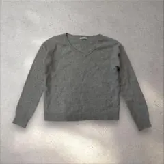 OPAQUE CLIP グレー Vネック 長袖 セーター Mサイズ A470