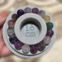 富と幸福のフローライト回紋珠内径 16cm珠の大きさ１２ミリ