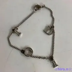 Christian Dior ディオール ロゴチャーム ブレスレット シルバー