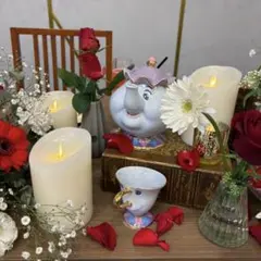 【希少！！】美女と野獣　結婚式　ポット婦人　チップ　ウェルカムスペース