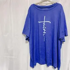 早いもの勝ち✨【4XL】 半袖 Tシャツ トップス オーバーサイズ ブルー