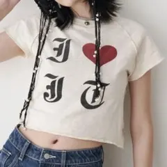 jouetie ジュエティ I LOVE jt Tシャツ アイボリーのサムネイル