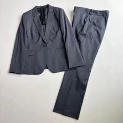 美品❣️LES MUES AOKI 洗える　パンツスーツ　セットアップ　グレー 美品 洗える レミュー アオキ パンツ スーツ セットアップ グレー
