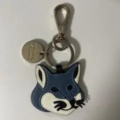 メゾンキツネ　キーホルダー　キーリング　ブルー