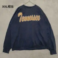 スウェット トレーナー ロゴ ネイビー XXL相当 ビッグシルエット 希少サイズ