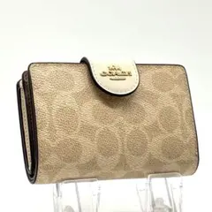 S様専用　定価5万未使用COACH コーチ シグネチャー 二つ折り財布 白