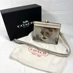 【箱付き】COACH ミニスキニーIDケース パスケース フローラル