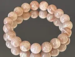 チョコオレンジサンムーンストーン　ブレスレット　男女両用パワーストーン#181