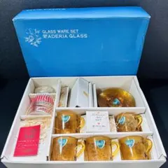 昭和レトロ　アデリアグラスウエアーセット　アデレックス強化ガラスセット未使用品