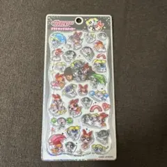 プチドロップステッカー　パワパフ　黒台紙　パワーパフガールズ　ボンボンドロップ