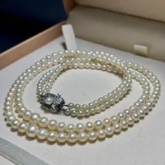 MIKIMOTO✨ あこや真珠　パール　ネックレス　グラデーション　2連