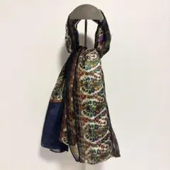 【ランクS】Yves Saint Laurent スカーフ ペイズリー 薄手