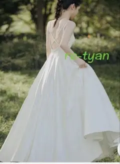 ★褒められドレス★二次会ドレス【ボレロ付き】　結婚式　前撮り　白キャミワンピ