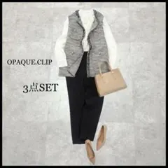 オペークドットクリップ 3点セット フォーマルスーツ ベスト パンツ ブラウスM