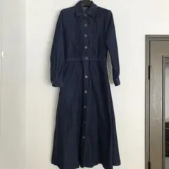 Loiscrayon ダークデニム ロングワンピース