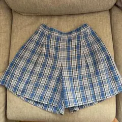 UNIQLO ユニクロ　キュロット　チェック　ブルー　140