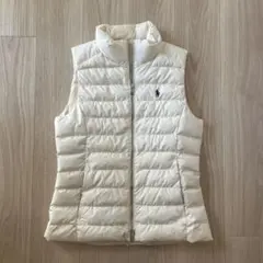 POLO ラルフローレン ダウンベスト S クリーム色