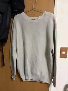 UNIQLO グレー XL リブ編みニットセーター　3Dニット