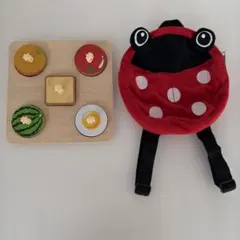 こどもちゃれんじベビー　型はめパズル　 てんとう虫リュックのセット