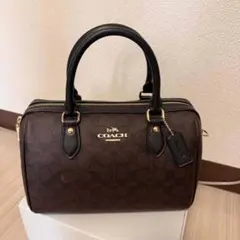 COACH ハンドバッグ シグネチャー ブラウン