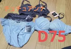 ブラジャーショーツセット グレー 水色