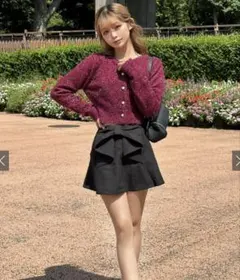 ラメシャギーニットカーディガン mh30