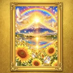 天虹富嶽瑞光 富士山 縁起物 開運絵画 アート 風水 スピリチュアル 御