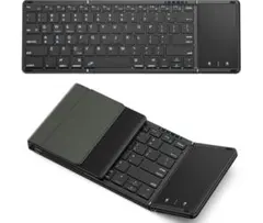 Omikamo 折り畳み式 無線キーボード タッチパッド付き 英語配列