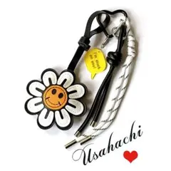 じゃらじゃらキーホルダー　バッグチャーム　キーチャーム　パラコード　花　113A