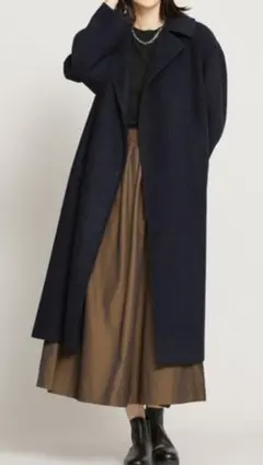 ナノユニバースボンディングウールロングコート