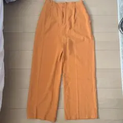 LOWRYS FARM オレンジ ワイドパンツ スラックス