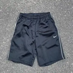 00s NIKE ナイキ トラックパンツ ハーフパンツ y2k 黒 刺繍 M