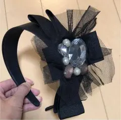 カチューシャ ビジュー付き