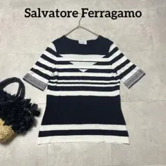極美品❣️Salvatore Ferragamo フェラガモ ボーダーサマーニットのサムネイル