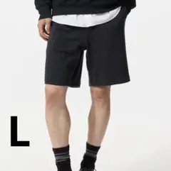【UNIQLO】ウルトラストレッチスウェットショーツ 黒 Lのサムネイル